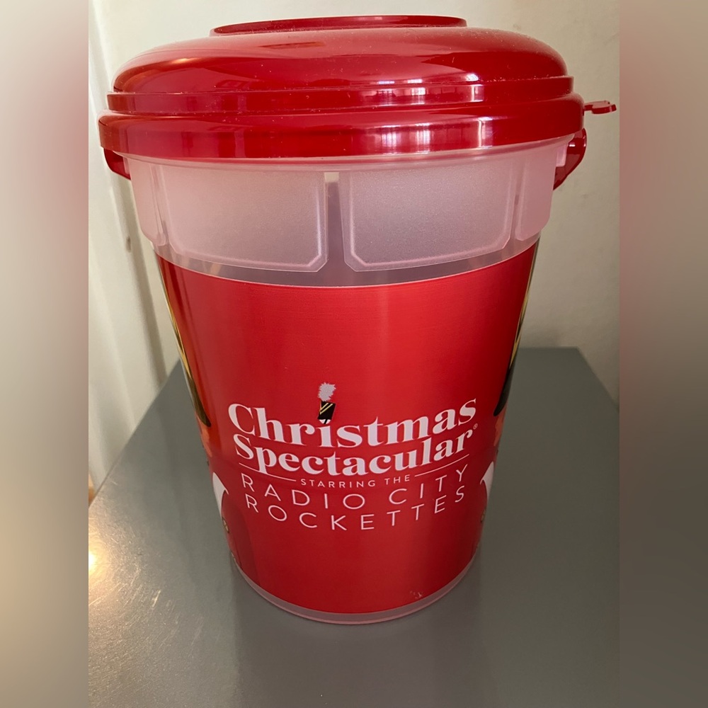 2025 Radio City Rockettes Christmas Spectacular Popcorn Bucket Plastic w/Lid